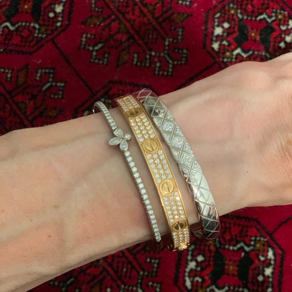 ❤️SOLD❤️Chanel Coco Crush Pave bracelet Size Small - Picture 7 of 14